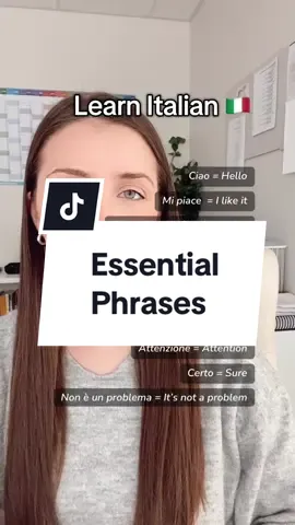 A post by @italianmatters on TikTok caption: #italianlesson #italianlessons #italy 