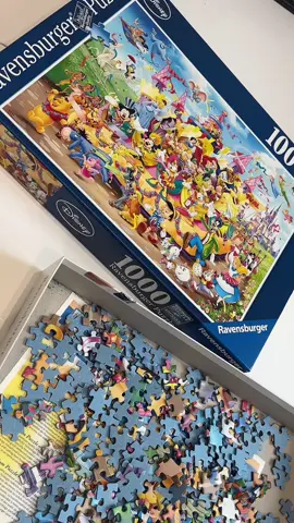 A post by @carlysscents on TikTok caption: 🧩🧩 #disneypuzzles #puzzle #disney #disneypuzzle #1000pieces #puzzlepiece 