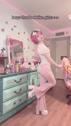 A post by @strawbabyboy on TikTok caption: mrowr :3 #femboy #fyp #femboytiktok #pink #kawaii #strawberry #fypシ #femboyfriday 