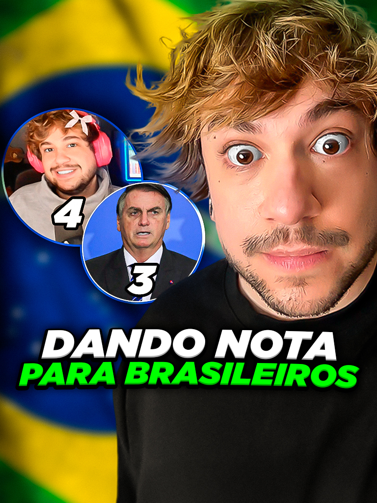 A post by @bruninzor on TikTok caption: nota para brasileiros famosos #livedobrino #humor