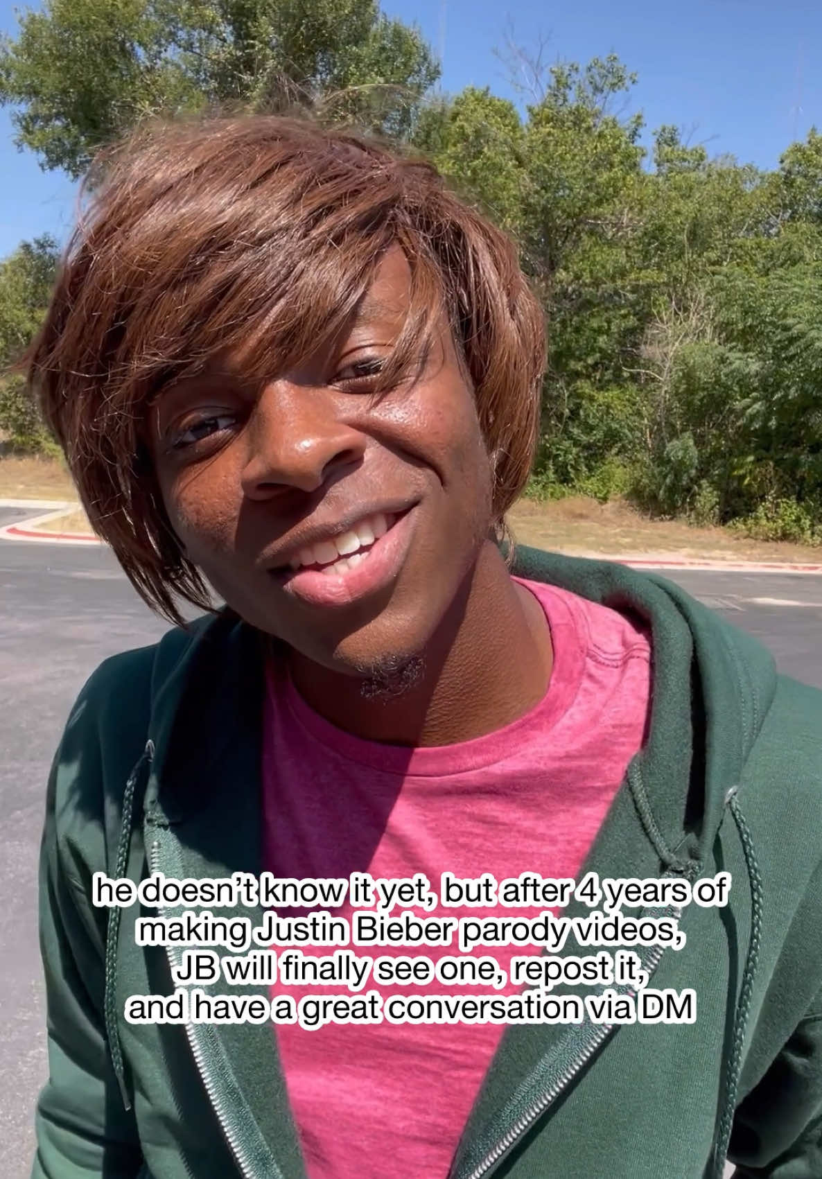 A post by @theonlycb3 on TikTok caption: POST YOUR CONTENT… you never know who will see it! 🤧 • I have been making parody-style videos since 2020, and I introduced the JB character in 2021. I never expected him to see them or let alone enjoy it. But it makes it so much more special that he did last week. Many years of consistency. All led to this moment. 
