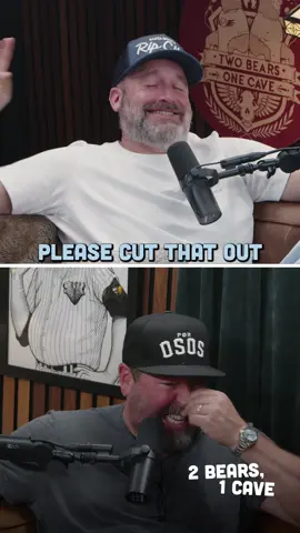 A post by @thatmexicanot on TikTok caption: Who else put sugar in their grits? #thatmexicanot #bertkreischer #tomsegura #2bears1cave #podcast 