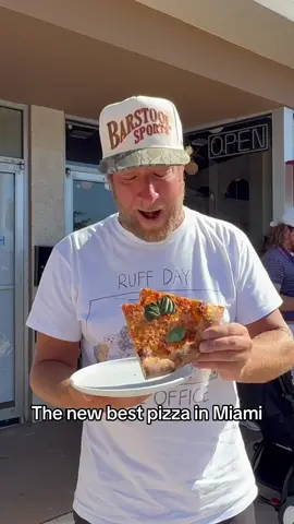A post by @stoolpresidente on TikTok caption: I have crowned my new best pizza in Miami at Marc's Artisanal Pizzeria  
