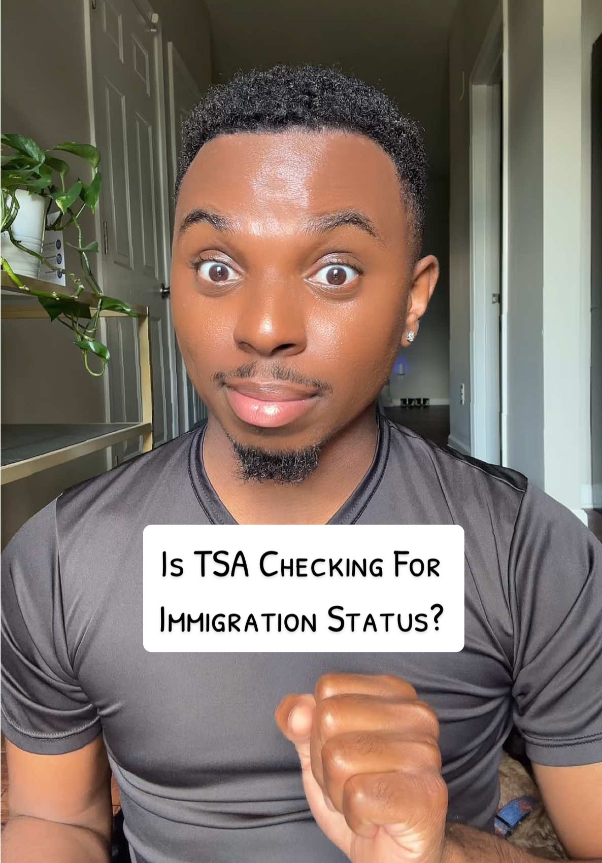 A post by @travelwiththeharmony on TikTok caption: Is TSA Checking For Immigration Status? I answer this question in the video, but have you seen this behavior at your local airport? #Travel 
