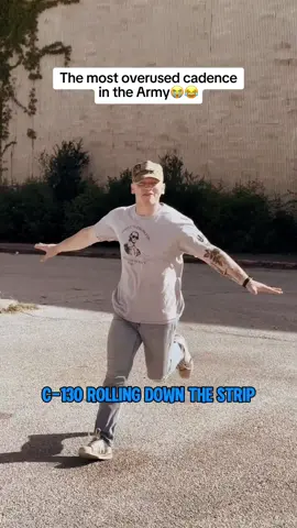 A post by @jonathanmichaelfleming on TikTok caption: You guys asked for running cadences 😁🇺🇸 Song Name: C-130 Album: Cadences Volume 2 . . 🎧💿 All the cadences are available to listen to via hard copy CDs and are out on your favorite music service. You can find a Iink to all of the above on my profiIe. 👕 The shirt/hat I’m wearing and other merch are also available using the same Iink. #jonathanmichaelfleming #military #c130cadence #militarycadence