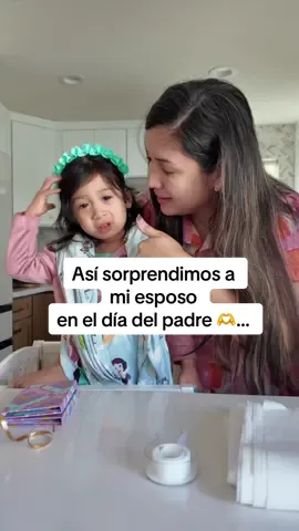 A post by @lafamiliahung on TikTok caption: Así sorprendimos a mi esposo  en el día del padre 🫶… ¿Qué te pareció? 😍 #humor #comedia #father #sorpresa #reaction 