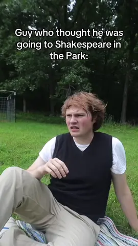 A post by @xanderkerber on TikTok caption: All the world’s a stage, etc. #comedy #sketch #fyp 