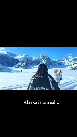 A post by @ on TikTok caption: Natures beauty #alaska #alaskalife #offgrid #glacier #mountains #denali #plane #snow 