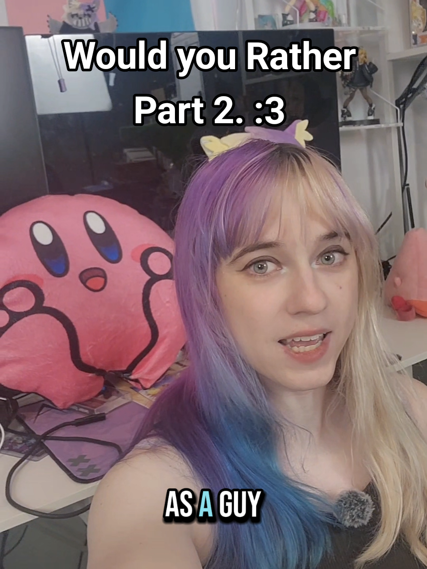 A post by @cosplaycatkitty on TikTok caption: So umm which one? #trans #transfem #wouldyourather #Transgender #mtf #transmeme #lgbt #lgbtq #mtfmemes #transition #ComingOut #closeted #transtimeline #hrt #🏳️‍⚧️ 