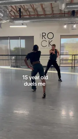 A post by @derekhough on TikTok caption: Had the joy of teaching a class in Vegas the other day, and at the very end, one young dancer stayed behind.  I asked her to dance the combo one more time, but to face me. Without hesitation, she did.  Only 15 years old, not being her strongest style or discipline of dance and yet she showed up and danced fearlessly . Well done @victoriadance18  @therockcenterfordance