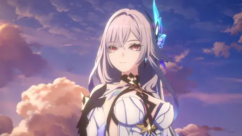 A post by @genshinimpact_en on TikTok caption: Character Trailer - "Skirk: Lament of a Ruined World" |#GenshinImpact #Skirk #FightLikeSkirk
