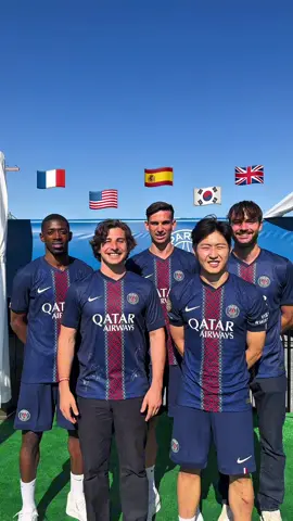 A post by @atfrenchies on TikTok caption: Ran into the Champions of Europe ⚽️ #French #Language #Football 