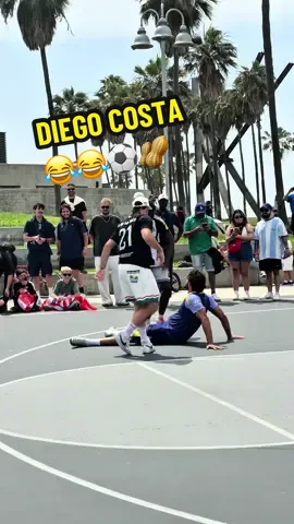 A post by @seanfreestyle on TikTok caption: Diego Costa still strong 🤦🏻😂⚽️🥜 @Atlético de Madrid @Red Bull España @VeniceBeachFootballClub 