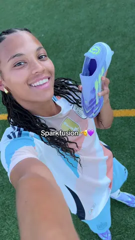 A post by @adidas on TikTok caption: she gave us touch, she gave us boot, she gave us everything✨✨ #sparkfusion #vickylopez #football #adidas 