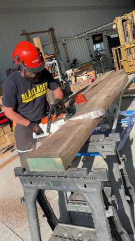 A post by @dustylumberco on TikTok caption: Starting a new project by cutting these big black walnut beams to rough sizes with the @stihlcanada MSA300 chainsaw. This is part of the load of amazing black walnut I picked up from @Black Forest Wood Co. in Calgary 