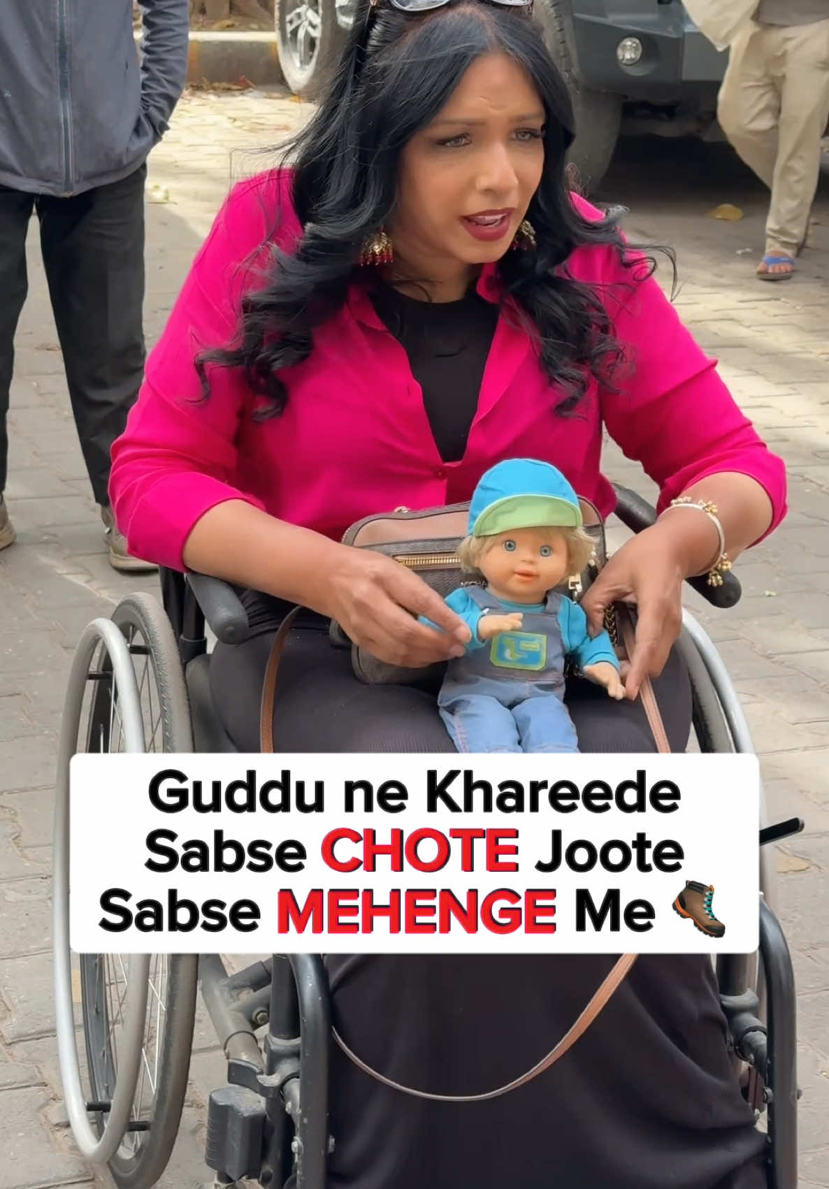 A post by @theofficialgeet on TikTok caption: Guddu ne Duniya ke sabse chote joote sabse mehenge me khateede 💰 Guess karo ye chow shoes kitne ke khareede? 🥰 🔥 Cute hai na ye shoes? . Join Me to Spread Happiness 👉🏼 @theofficialgeet 🥰 . . #theofficialgeet #lovegeet #humanity #randomactsofkindness #surprise #trending #worldsmostexpensive #shoes #guddu #tiktokpartner 
