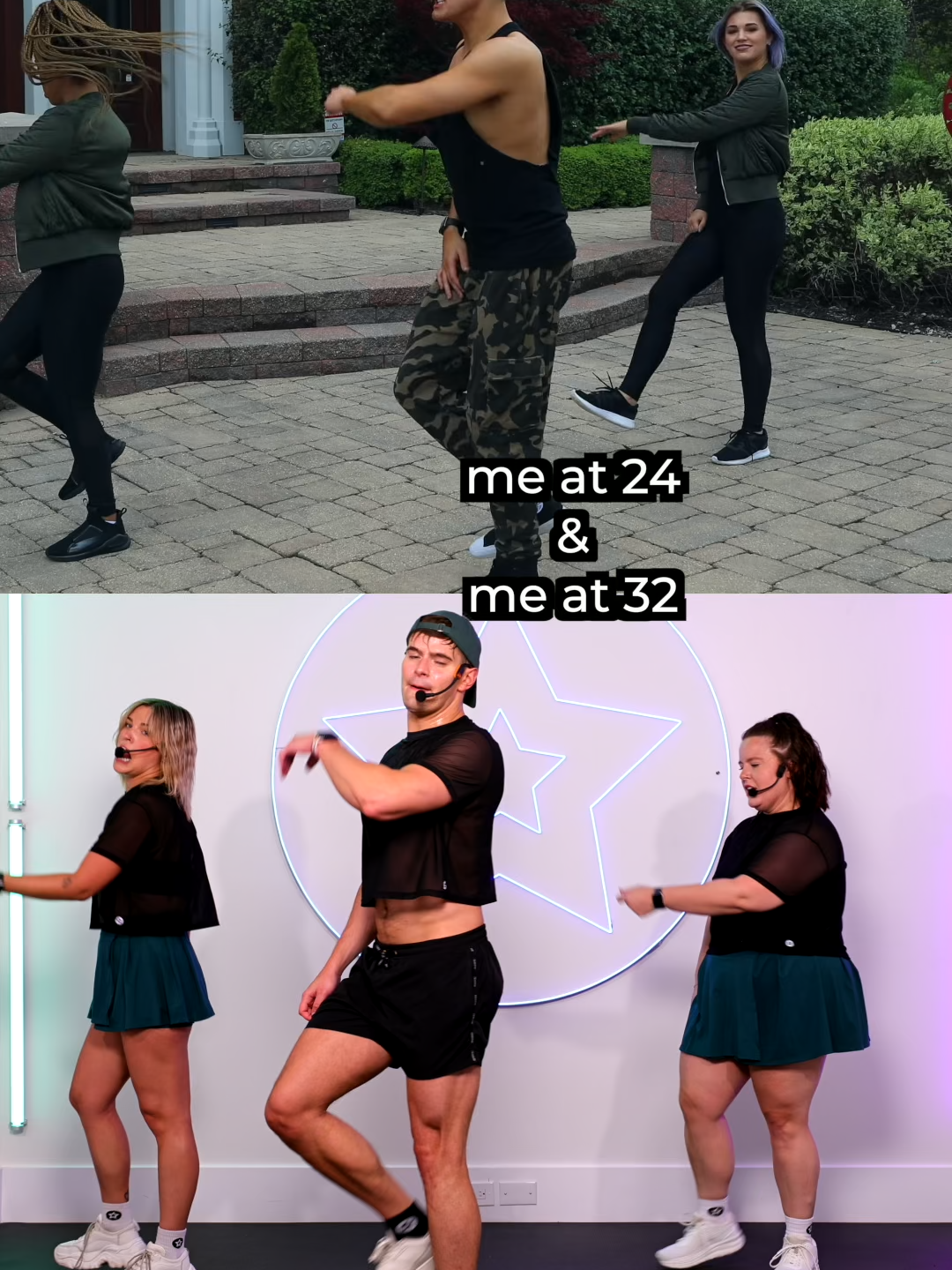 A post by @thefitnessmarshall on TikTok caption: love knowing that i can still swalla in my 30s @adflorea @haleyjordan12