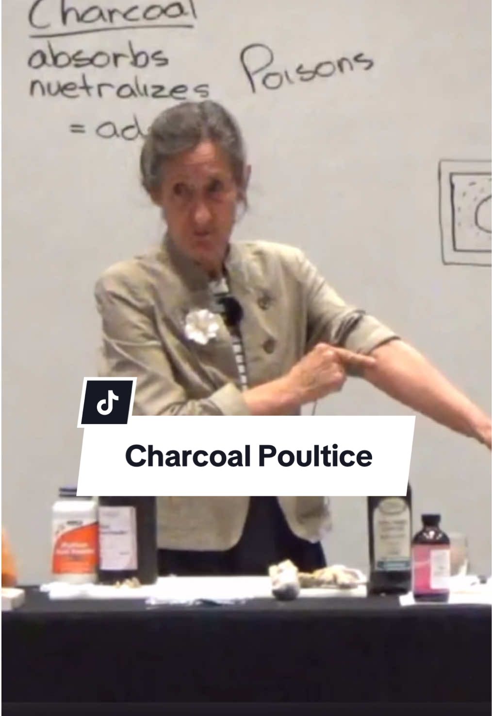 A post by @thehealthyyhabitat on TikTok caption: #health #wellness #diy #charcoal #poultice #hacks #tips #holistichealth #remedy #beesting #didyouknow #learnontiktok 