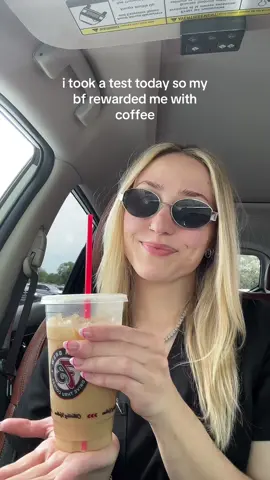 A post by @sidneylove on TikTok caption: thanks bae😘 @Will Stupalsky #fyp #foryou #7brew #icedcoffee #test #trending #couplegoals 