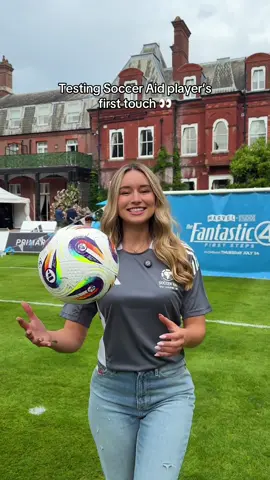 A post by @lia.lewis on TikTok caption: All got an unreal first touch 😍 @ITVX @Soccer Aid 
