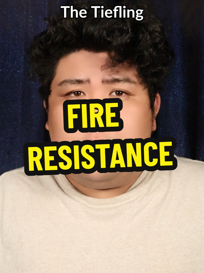 A post by @toohardthebard on TikTok caption: Fire Resistance for the win. #dungeonsanddragons #dnd #dnd5e #dndtiktok #dndmeme #fyp #foryou 