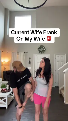 A post by @thugmomog on TikTok caption: Absolutely not. Nope. Not this trend 🤟🏼🚨 #couples #trending #fyp #prank #couplecomedy #marriedlife 