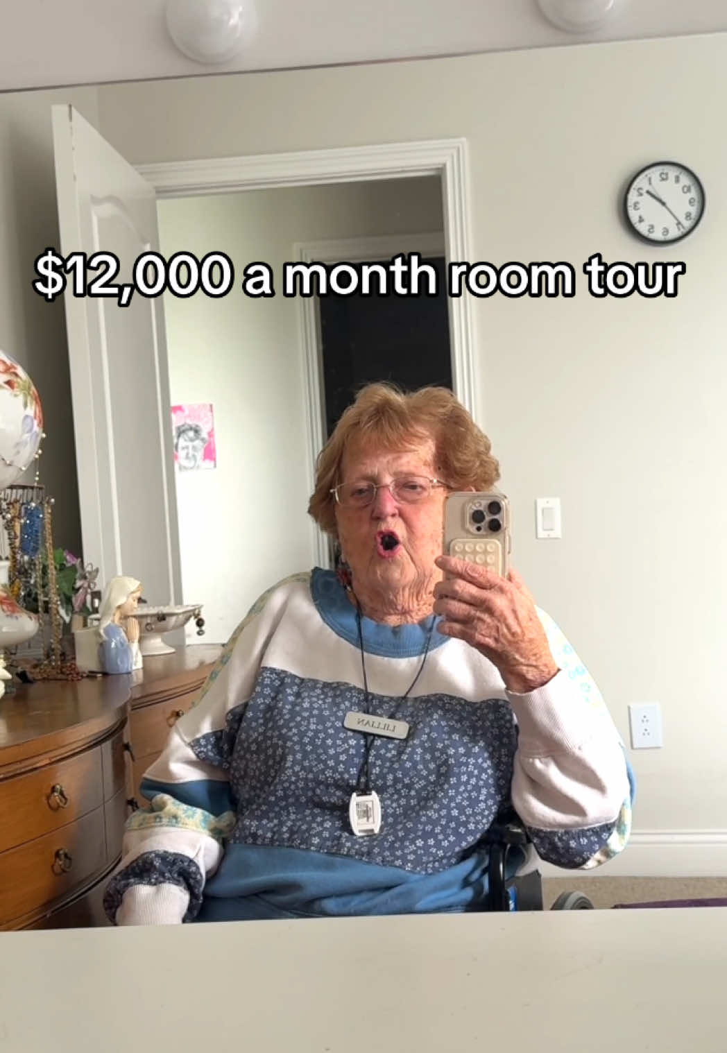 A post by @grandma_droniak on TikTok caption: not sure if its worth it but senior homes arent cheap #roomtour #nursinghome 