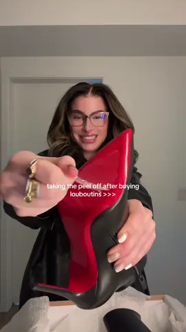 A post by @chl0ebean on TikTok caption: Will never get over it #louboutin #asmr