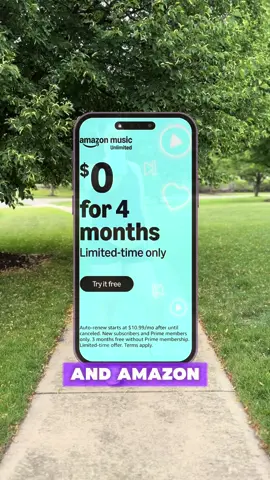 A post by @citycouponmom on TikTok caption: 4 MONTHS FREE?! Yes please 🙌  @Amazon Music unlimited is giving us music, podcasts and audiobooks all summer— for zero dollars. Don’t miss this! 🎧☀️ Tap my link to score! #AmazonMusicPartner  #CityCouponMom #amazonmusic #primedeals 