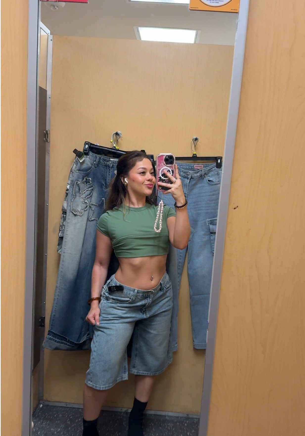 A post by @kittyyazminn on TikTok caption: #rossfinds #jeanshorts #jeans #ross #sandiego 