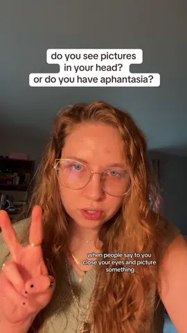 A post by @whatsinthekoolaid on TikTok caption: apparently like 1-4% of the population has aphantasia. I’m so jealous that some of yall have entire worlds up there, like full on mind palaces, and i see jack squat