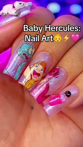 A post by @nailzbydevshop on TikTok caption: Our hearts are absolutely melting over these baby Hercules nails!👶⚡️Who else wants to fly in the clouds with baby Pegasus!🥹🪽🩵 Our talented affiliate nail artist @Fauxacrylic created these nails using our NAILZBYDEV products, including our "My Little Brush Kit" brushes and "My Little Pastels" gel collection!🖌️🎨 You can use her code ✨FAUX✨ to save on all our products at checkout!💸 #nails #hercules #herculesnails #nailart #3dnailart #gelnails #disneynails #nailzbydevshop 