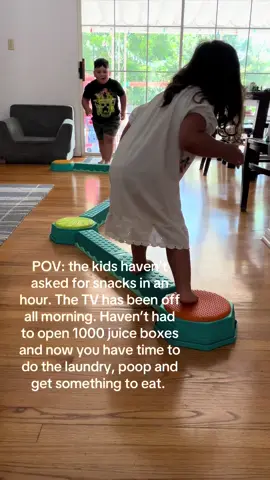 A post by @drewin5d on TikTok caption: Parent hack. Keep a bunch of stuff on hand and section off parts of the day for each activity. This way there is and end and a beginning that you control every time. Add some book reading, music time, toy time, outside walk, naps or even some game time. Board games, bingo or even matching games keep these goons busy. #dadtips #dadtok #dadssupportingdads #dudessupportdudes 