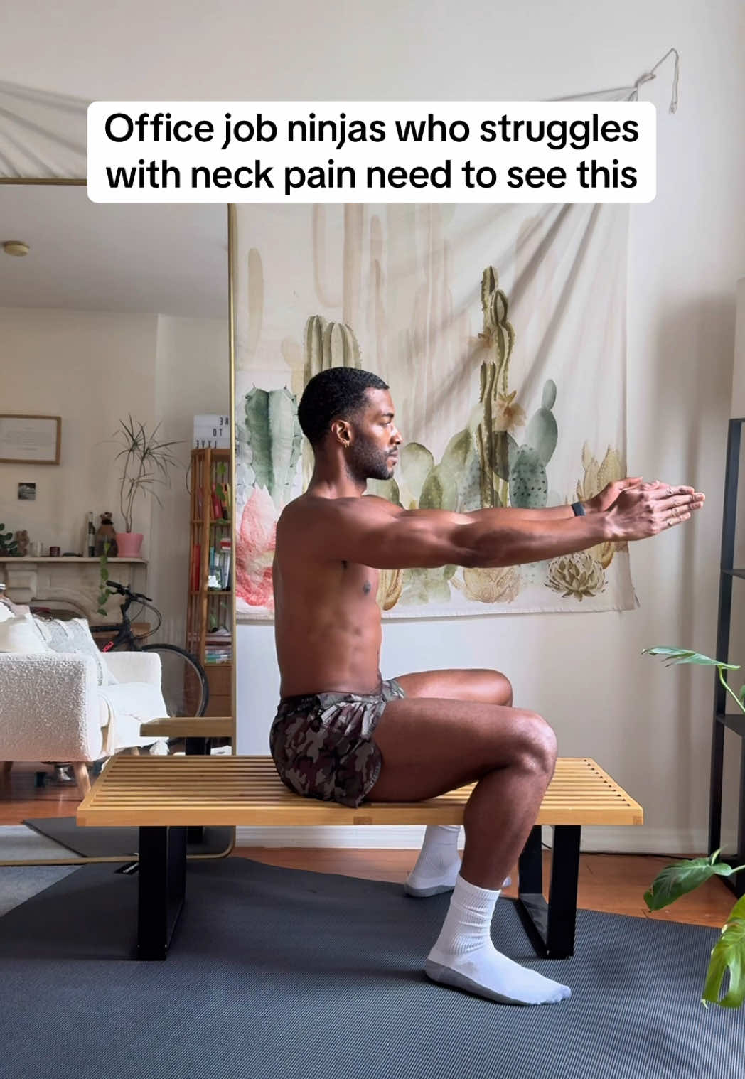 A post by @onedariuswilliams on TikTok caption: 3 neck stretches for office workers #neckrelief #shouldermobility #mobilityroutine #posturefix #mobilitymatters #fixyourposture #mobilityformen #9to5problems #fyp 