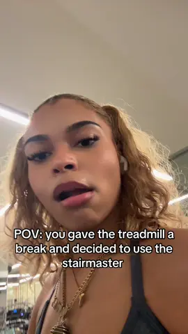 A post by @_iiamjvs on TikTok caption: Yup, that’s it for the day! Lmao I prefer the treadmill 😂🩷 #fyp #relatable #fitness 