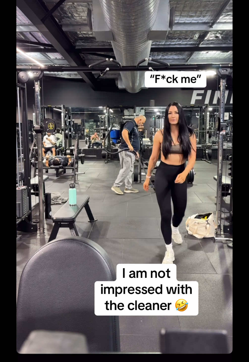 A post by @thejoeyswoll on TikTok caption: Imagine being upset that someone’s doing their job. #gymtok #gym #fyp