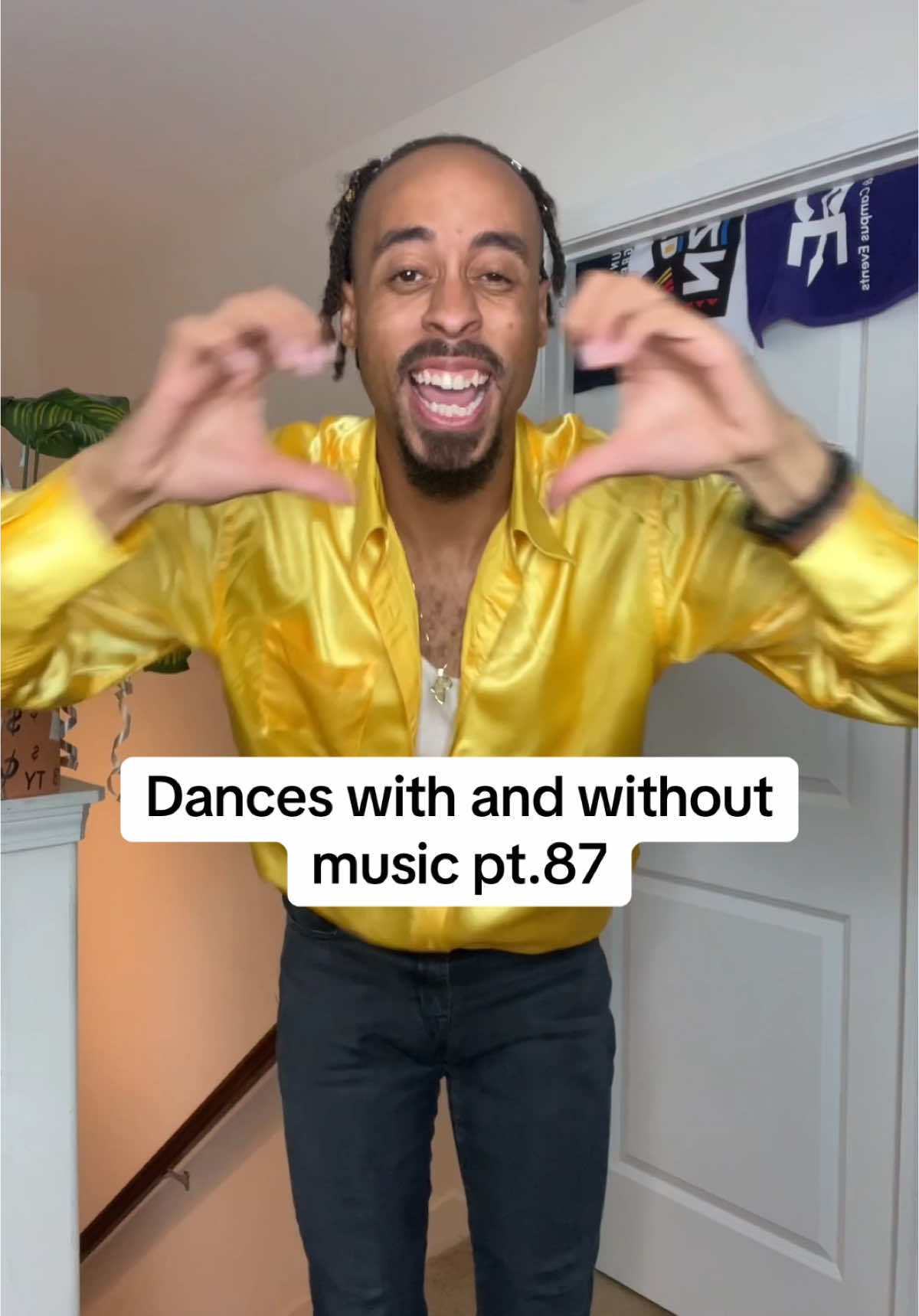 A post by @yeahitstyg on TikTok caption: Dances with and without the music pt.87 🕺🏽😭 (dc: @Bridgette Nicole x @David Myers😤) 