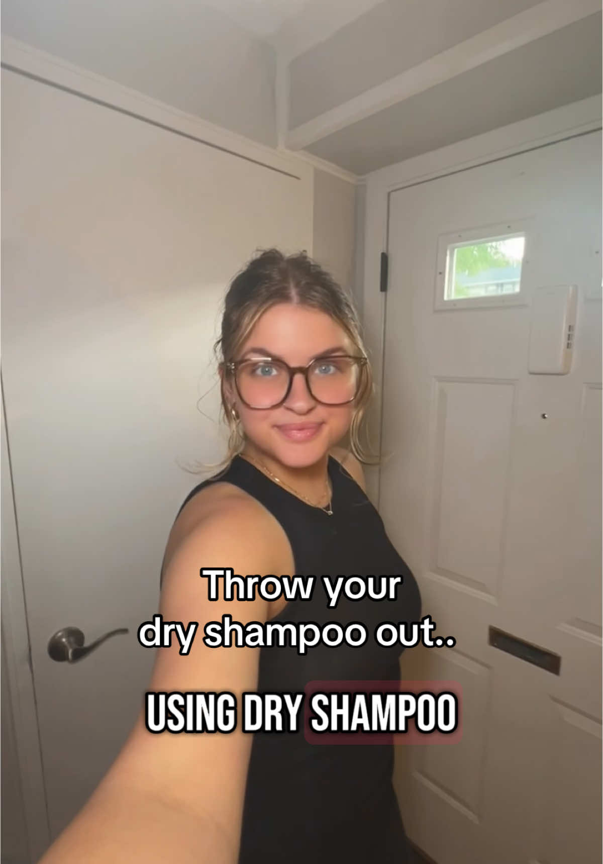 A post by @xosaraahxo on TikTok caption: Where has showerless shampoo been?? NEEDED THIS AGES AGO!! Actually cleans the damn scalp. 12/10 #dryshampoo #showerlessshampoo #dryshampoohack #greasyhair #greasyhairtips #fyp #relatable 