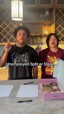 A post by @vexbolts on TikTok caption: Split or steal @Shlatfish #vexbolts #chopped #unemployment 