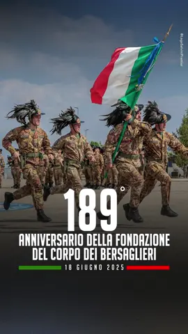 A post by @matteosalviniufficiale on TikTok caption: 18 giugno 1836 – 18 giugno 2025, anniversario della fondazione del Corpo dei Bersaglieri. 189 anni di orgoglio, spirito di servizio, lealtà. Sempre fieri di voi 🇮🇹