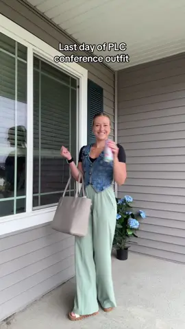 A post by @msbrandiragan on TikTok caption: Full of new ideas & running on @Alani Nutrition 🤩🩷 bag @Dagne Dover pants @lululemon shoes @Reef vest @American Eagle 🫶🏼 #teacherlife #teachersoftiktok #teacher #outfit #teacherootd #teacheroutfit 