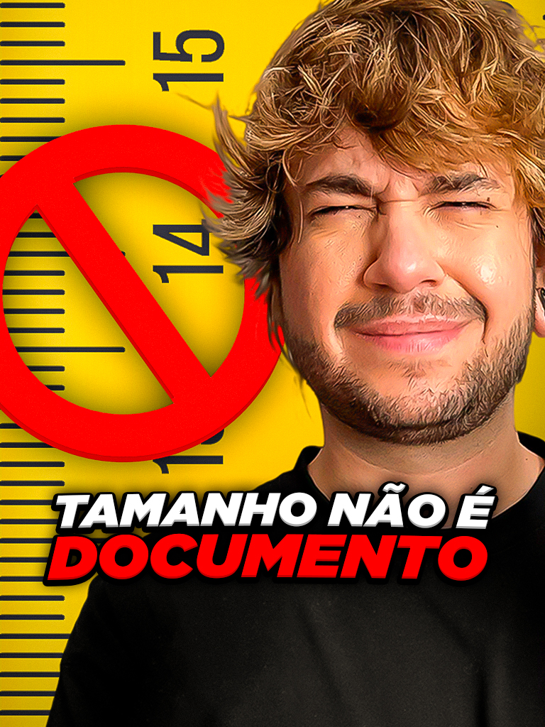 A post by @bruninzor on TikTok caption: tamanho não é documento! #livedobrino #humor