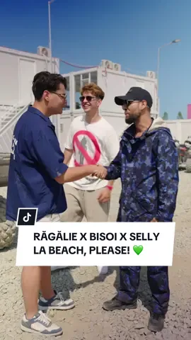 A post by @beachplease on TikTok caption: @Bisoi Petrut l-a întâlnit pe @Florin_Ragalie la Beach, Please! 💚 #beachplease #letsgochamp #bisoi #showbiz 