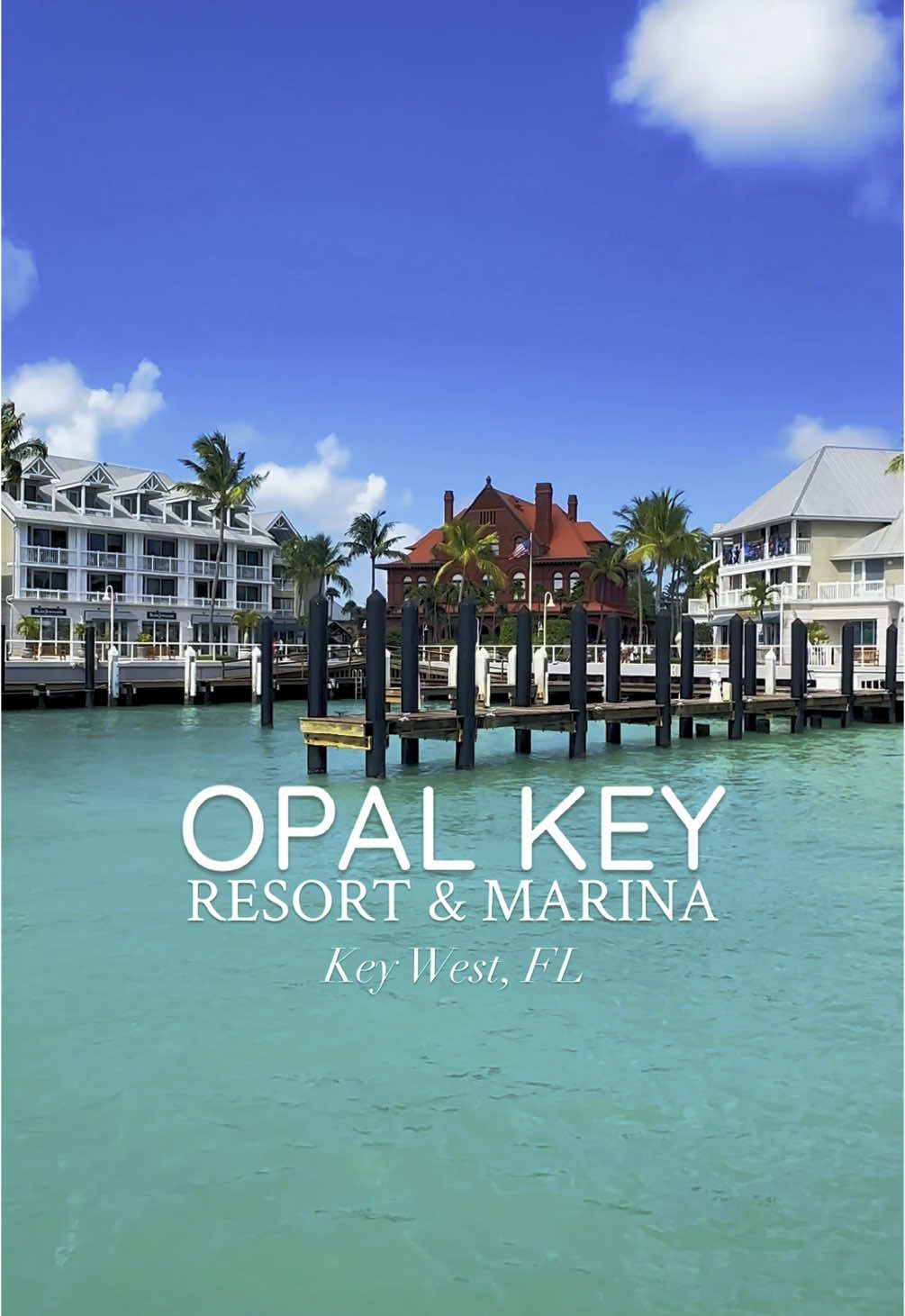 A post by @thingstodo.florida on TikTok caption: Relax and dine along the waterfront of Old Town Key West at Opal Key Resort & Marina!  Located walking distance to the best of Key West, this stunning waterfront resort offers many shops, boutiques, dining options, charming accommodations, and more! Next time you’re looking for an island getaway, visit Opal Key Resort & Marina in the beautiful Florida Keys! 😎🏝️☀️ • • • • • #opalkey #keywest #thefloridakeys #florida #resort #hotel #waterfront #marina #islandlife #resortlife #thingstodoinkeywest 