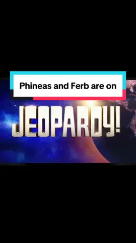 A post by @danpovenmire on TikTok caption: Tune in to #Jeopardy tonight to see #PhineasAndFerb give the clues. @Jeopardy! #doofenshmirtz #Disney #Milestones 