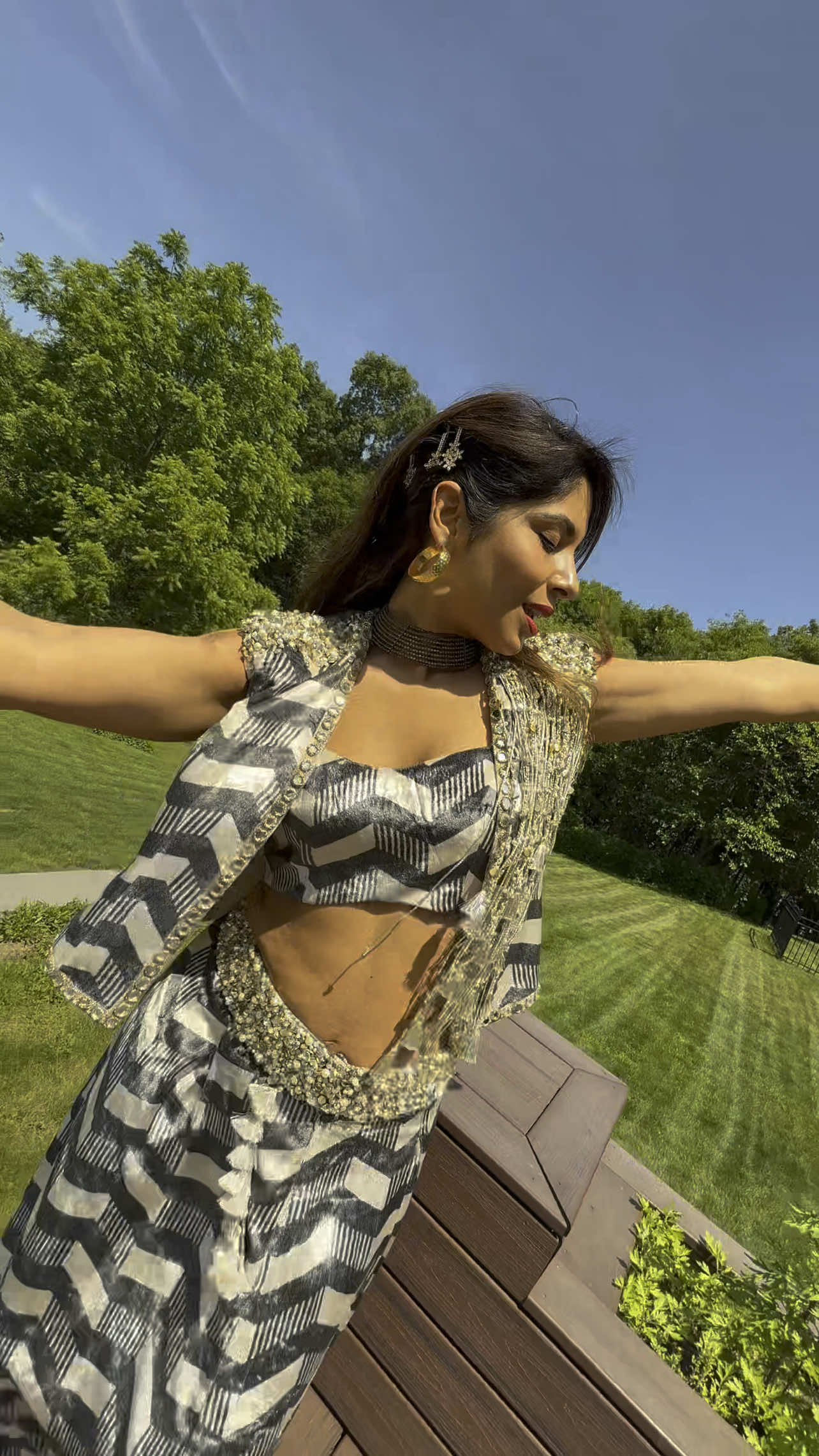 A post by @sheenamelwani on TikTok caption: This is what it looks like when music, culture, and joy collide. Thank you @Ed Sheeran for this masterpiece #sapphire  Outfit: @Payal Singhal