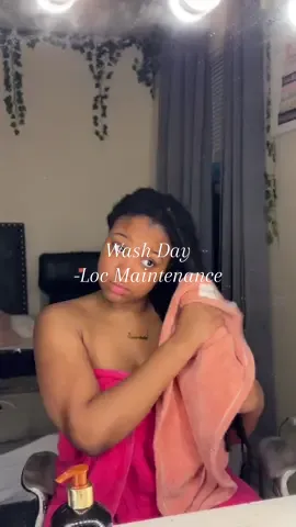 A post by @itsqueentula on TikTok caption: Another to many WASH DAY! #locsjourney #wigoverlocs #locstyles #washday @SheaMoisture @Shea Moisture UK 