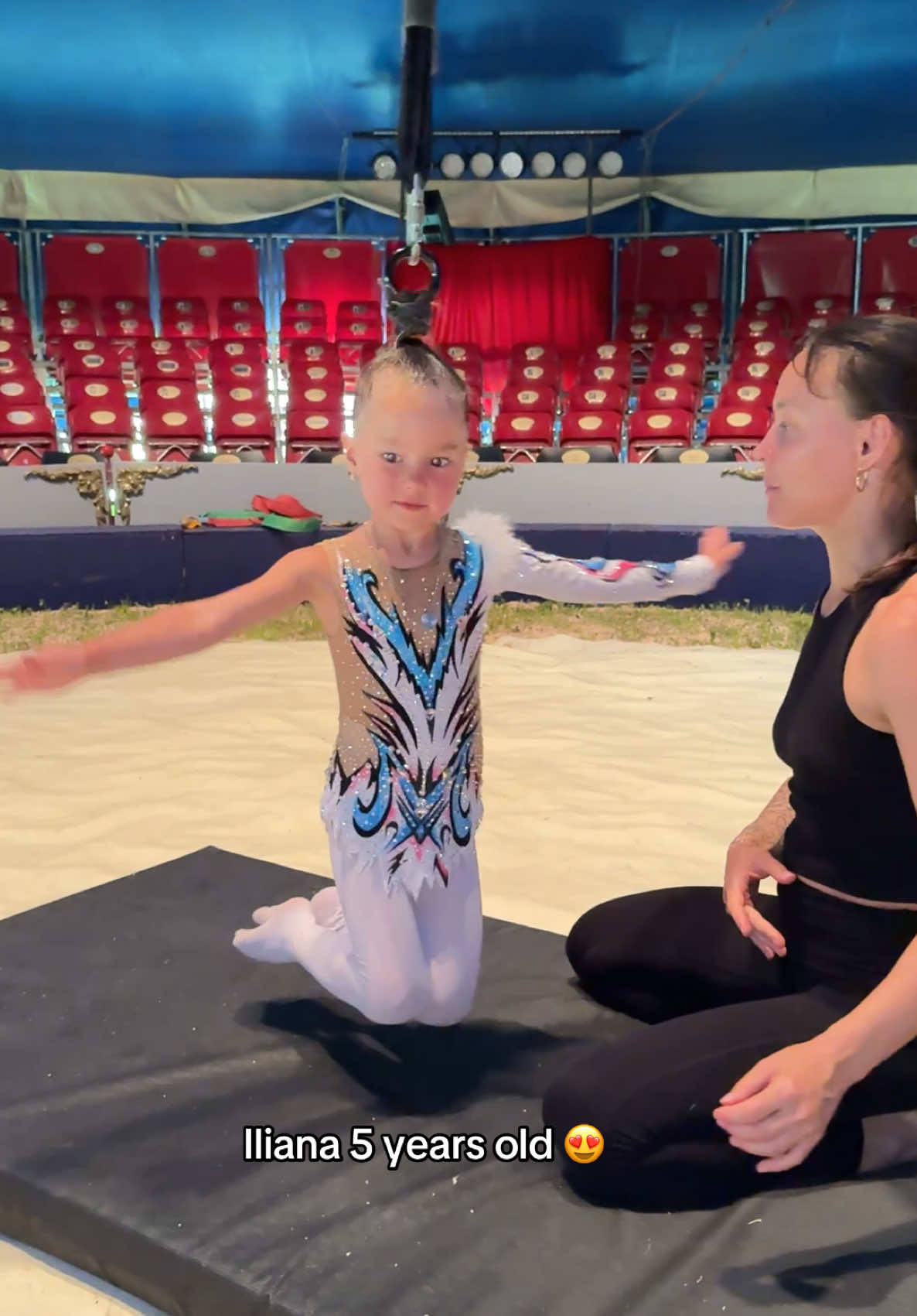 A post by @wow_family_circus on TikTok caption: #circusartist #aerialist #hairhangingact 