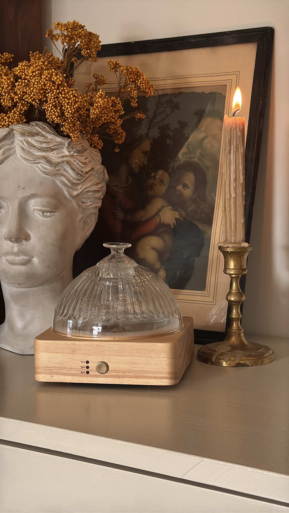 A post by @mrsmckennabarry on TikTok caption: An essential oil diffuser that doubles as home decor ✨ #homedecor #amazonhome #interiordesign #amazonhomedecor #amazonfind #amazonfinds #amazonfavorites #amazonmusthaves #amazonmusthave #fyp #foryou #foryoupage #homedecorideas #homedecorinspo #homedecortiktok #homedecoration 