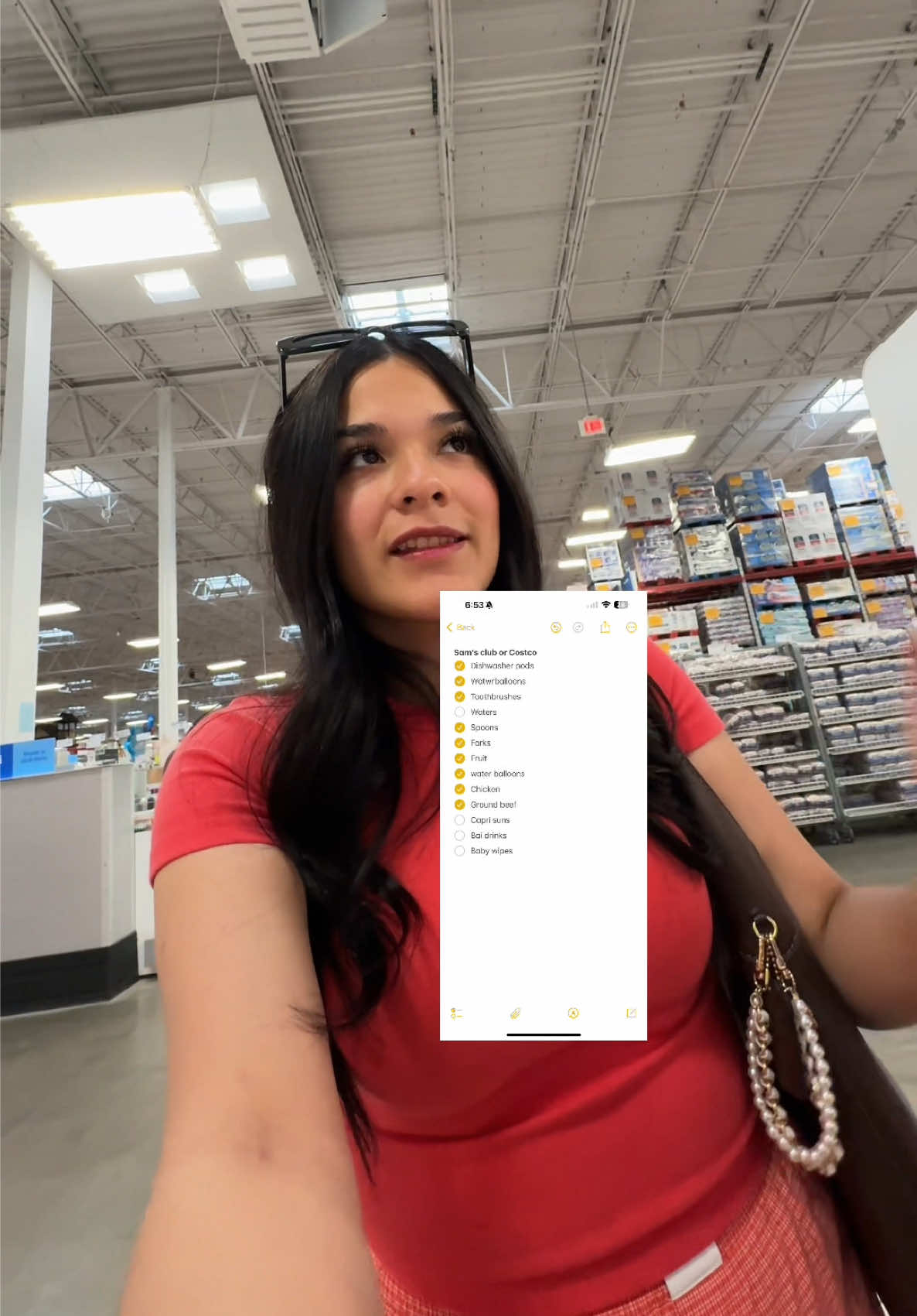 A post by @itzelcastanova on TikTok caption: Grocery shopping has become my favorite thing to do as an adult😌  #cooking #samsclub #groceryhaul  #shopping #wife #husband  #fy #skylight #party #errands  #tiktok #fyp #momlife #haul @Sam’s Club 